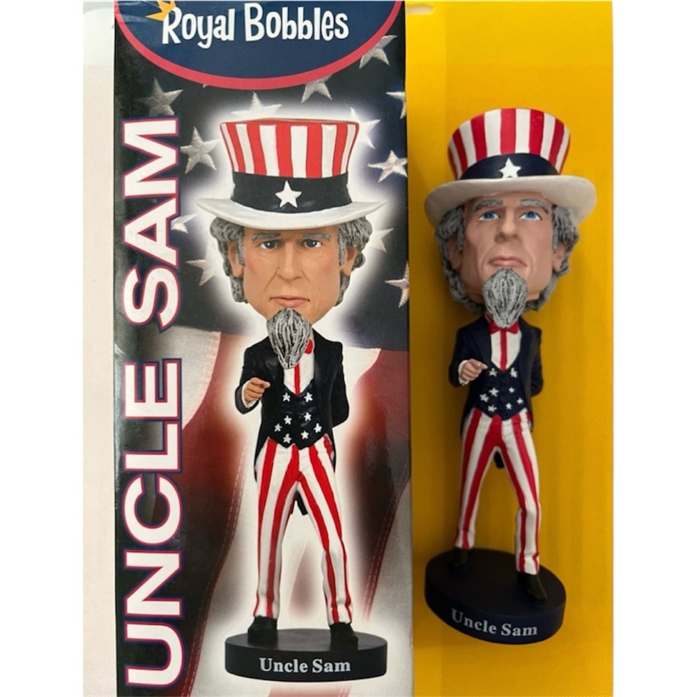 Royal Bobbles Uncle Sam Bobblehead, Premium Polyresin Lifelike U.S. Figurine